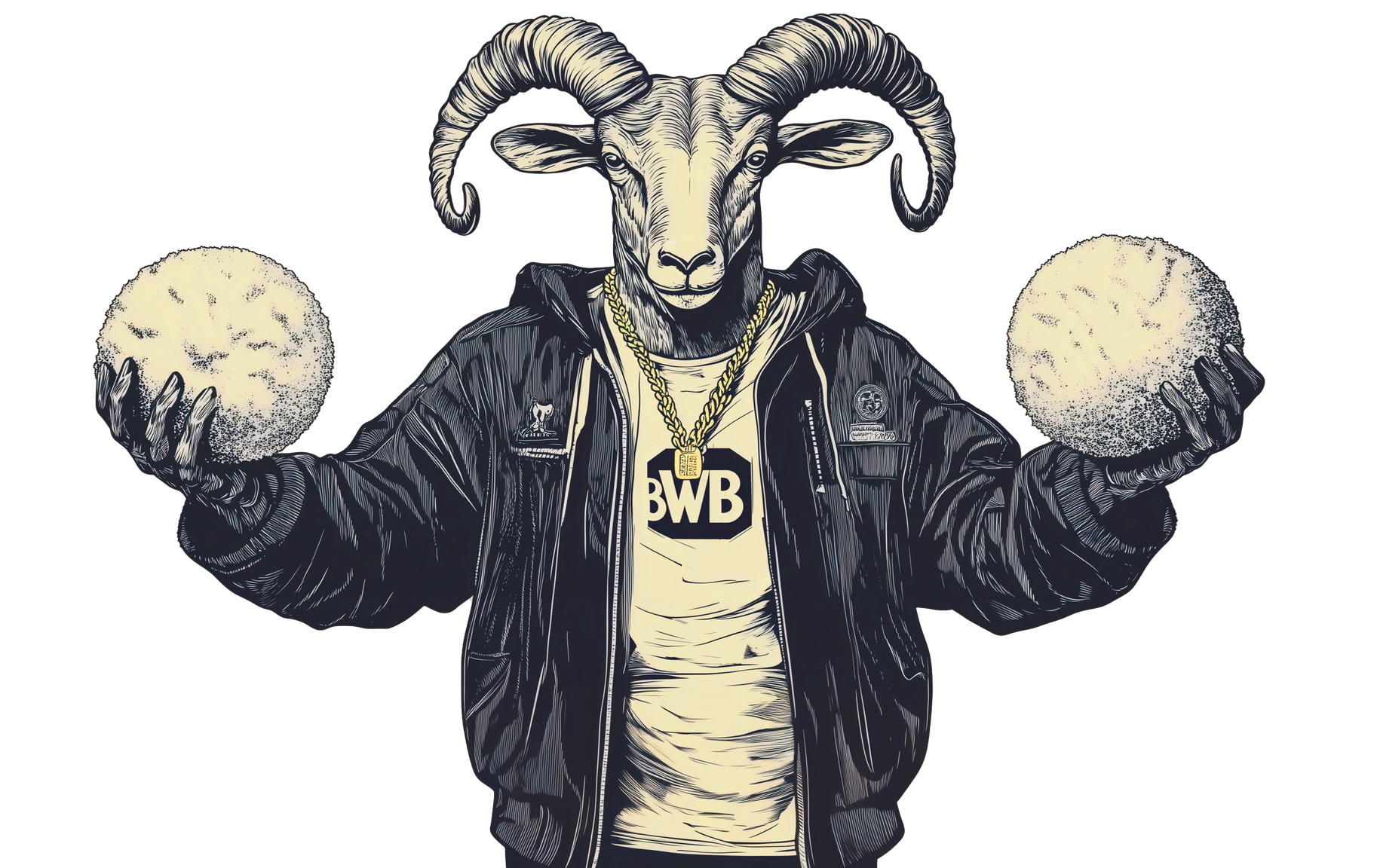 Rammy The Big Wool Ball Mascot